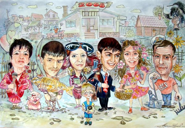 Дружеские шаржи на коллег