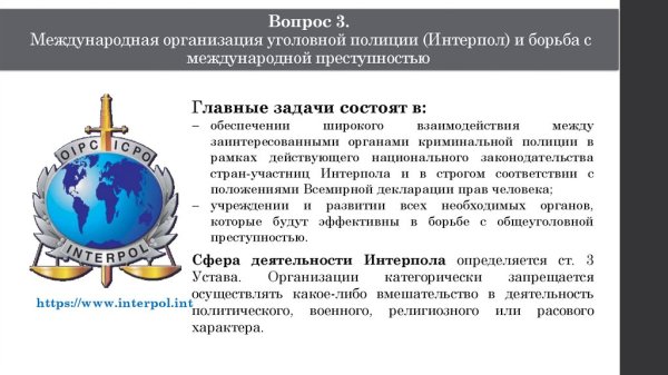 Международная организация уголовной полиции Интерпол задачи