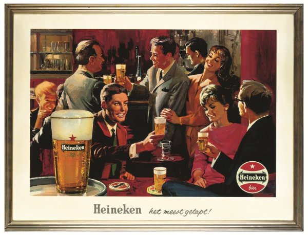 Винтажная реклама пива. Heineken