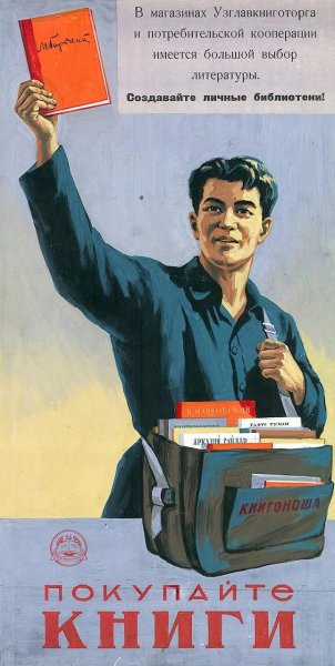 Советские плакаты про книги и чтение