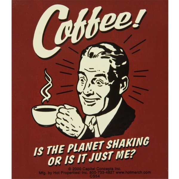 Плакат пейте натуральный кофе