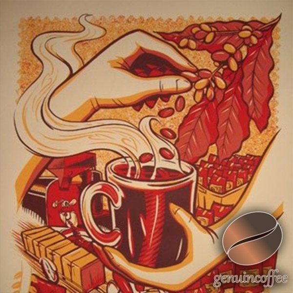 Стилизованный плакат кофе