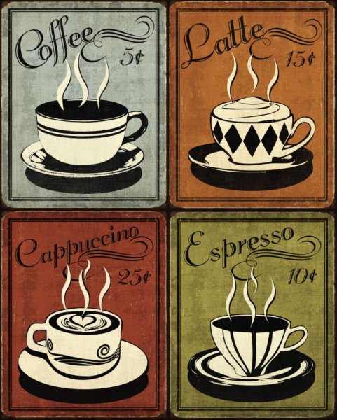 Плакат на тему кофе