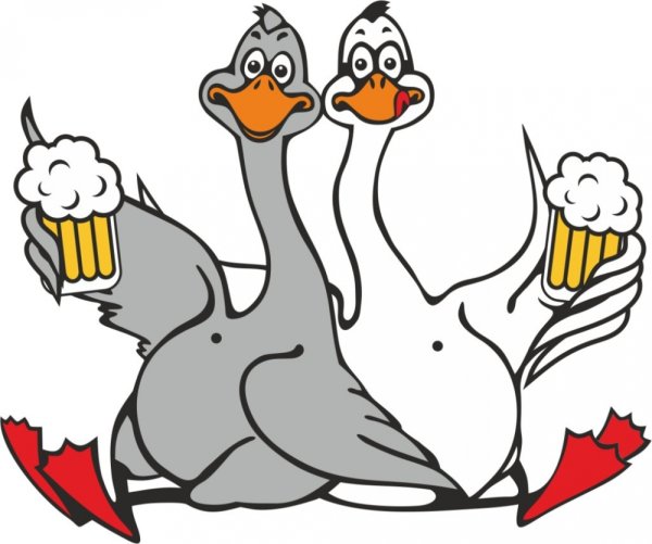 Гусь рисунок