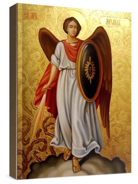 Архангел Михаил с мечом и щитом икона