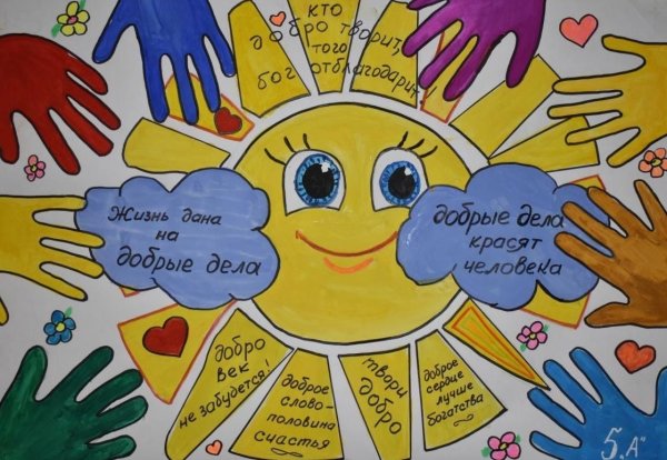Плакат на тему добрые дела