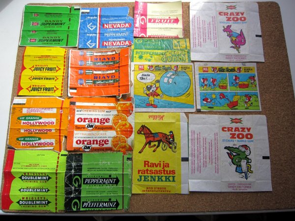 Фантики от советских жвачек