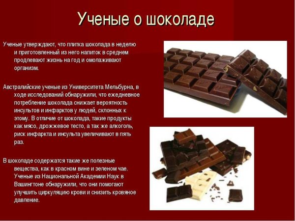 Шоколад для презентации