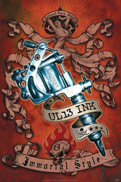 Рекламный плакат тату салона