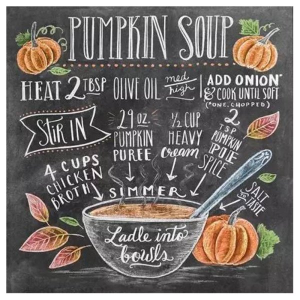 Еда на меловой доске