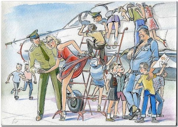 Карикатуры про авиацию