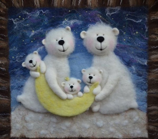 Панно валяние из шерсти