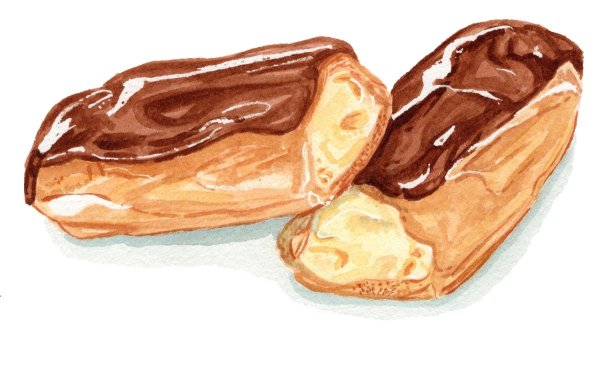 Эклер нарисованный