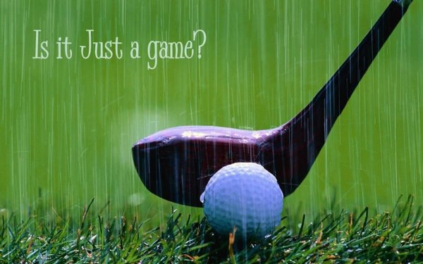 Гольф под ливнем