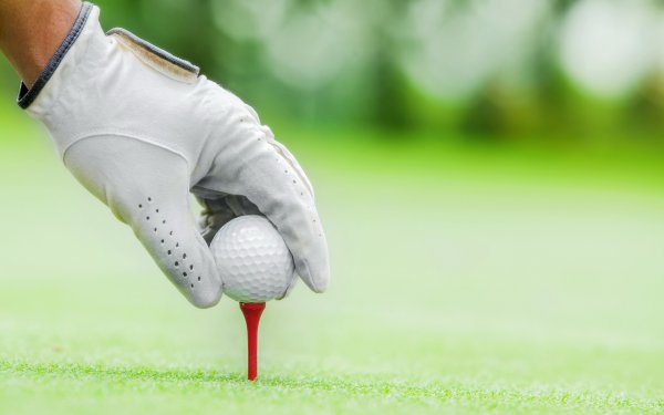 Мяч для гольфа в руке