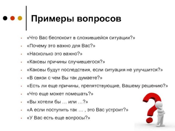 Примеры вопросов