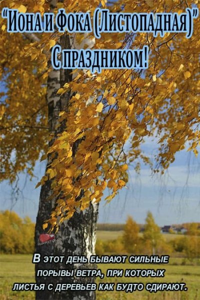 Открытки с праздником Иона и ФОКА листопадные