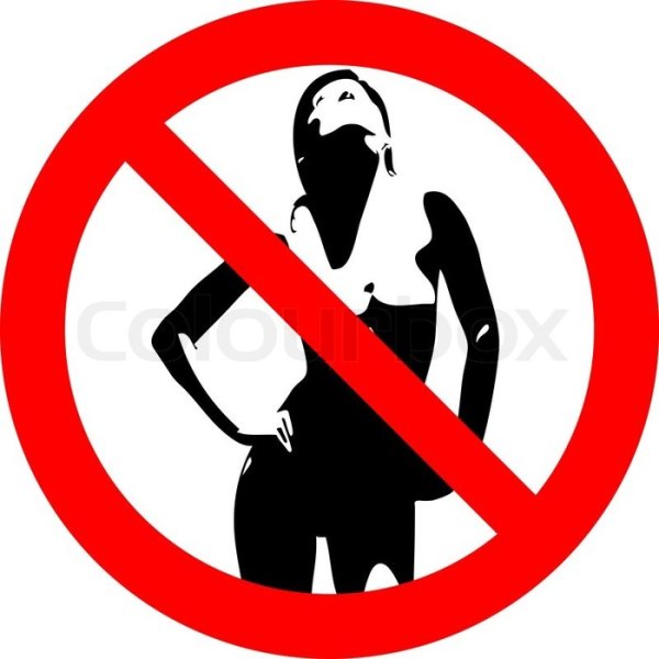 Знак женщинам запрещено