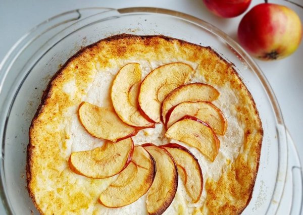 Творожно-яблочная запеканка