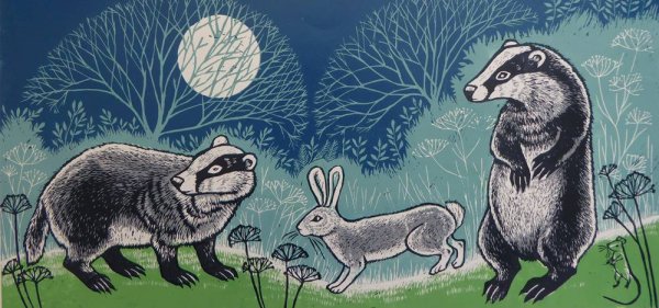 Охота на барсука рисунок