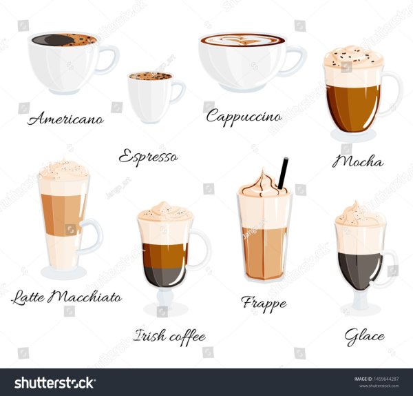 Кофе эспрессо капучино латте гляссе