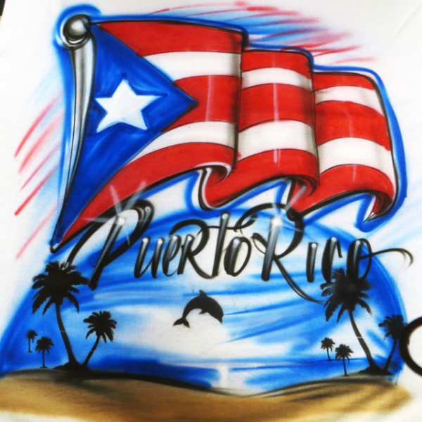 Пуэрто Рико флаг и надпись