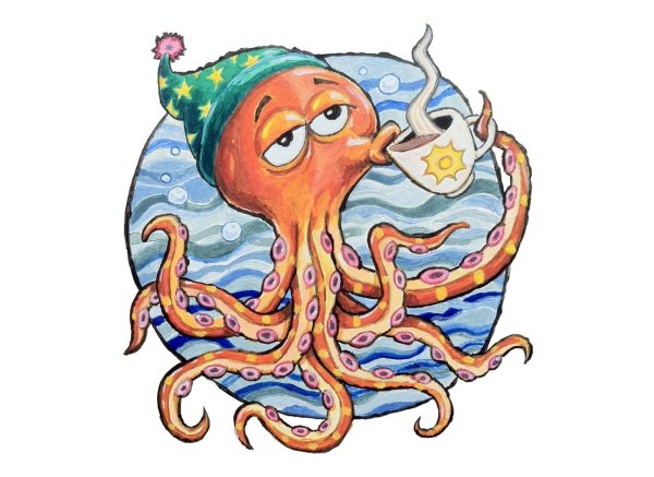 Осьминог мультяшный злой