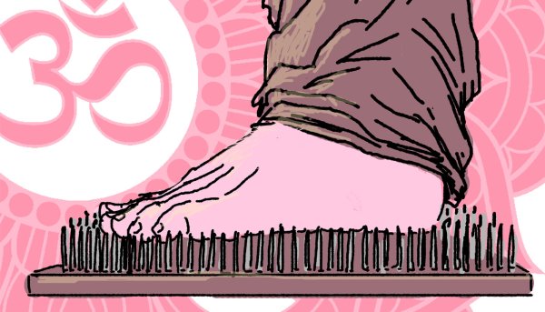 Стоять на гвоздях рисунок