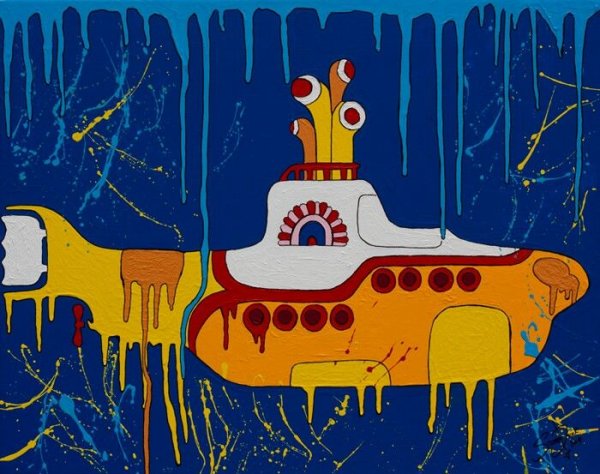 Подводная лодка желтая субмарина