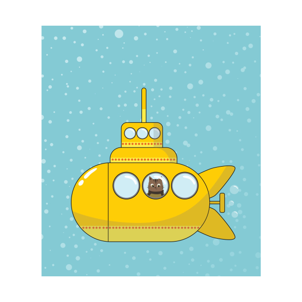 Жёлтая подводная лодка арт