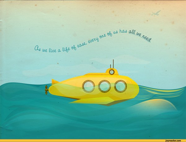 Жёлтая подводная лодка арт