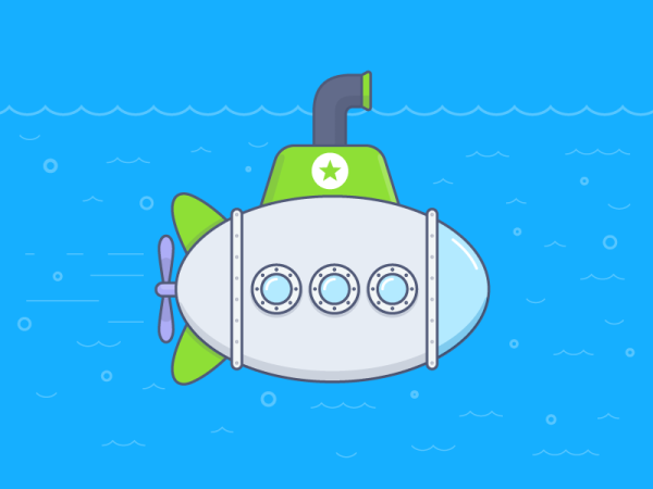 Подводная лодка мультяшный