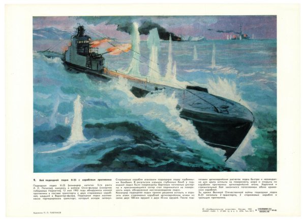 Плакат с подводной лодкой