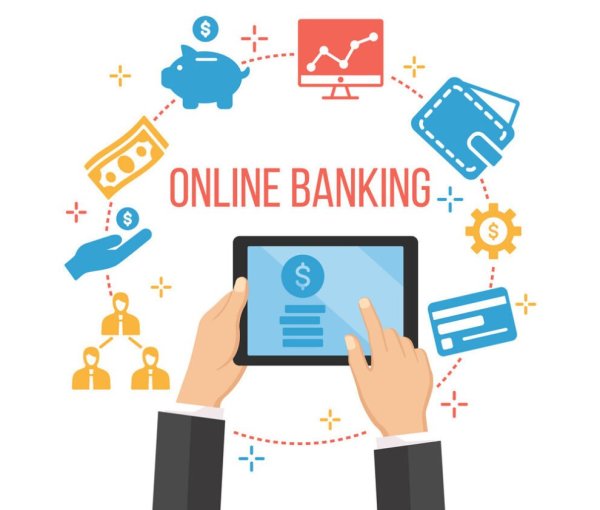 Вектор иллюстрация интернет банкинг