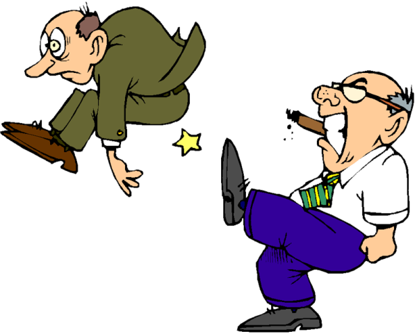 Пнул под зад