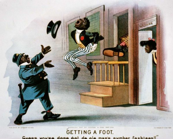 Американские карикатуры пинок под зад