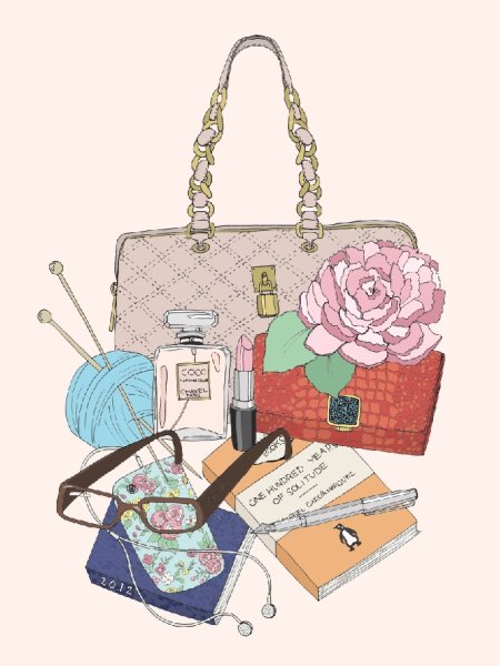 Модные иллюстрации сумка