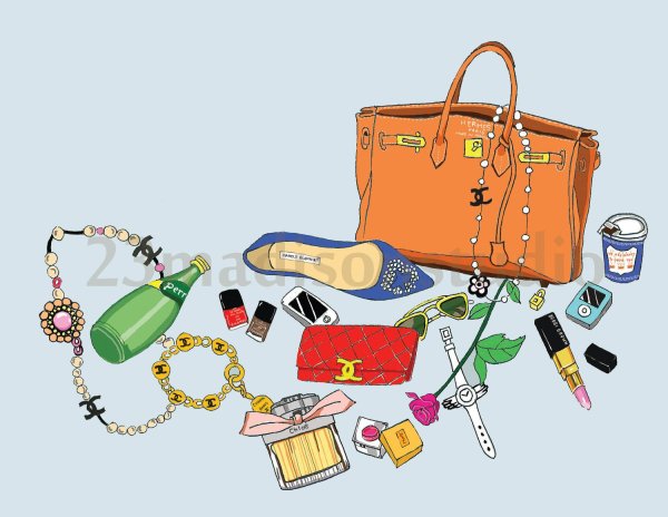 Женская сумочка предметы