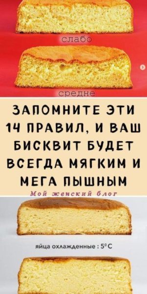 Правила бисквита