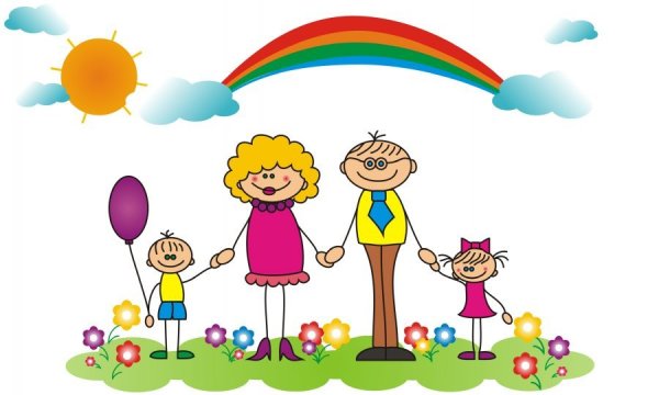 Плакат с изображением семьи