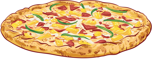 Пицца на подносе мультяшная