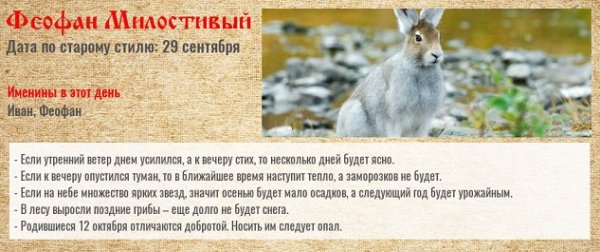 Феофан Милостивый народный календарь