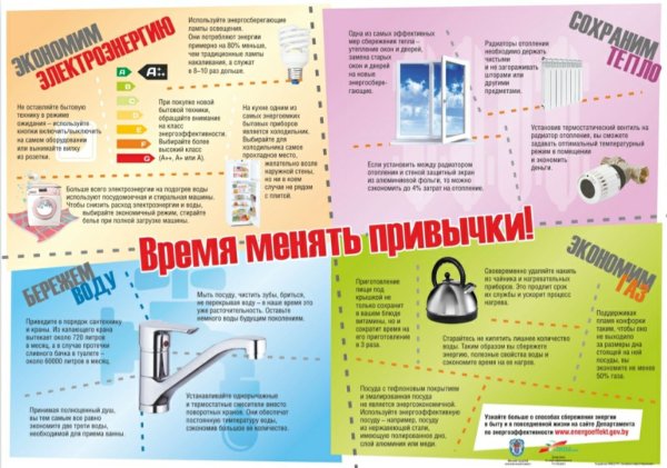 Экономия воды и электроэнергии