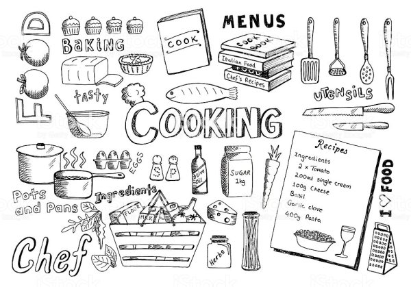 Книга рецептов рисунок