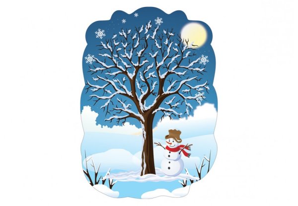 Зимнее дерево для детского сада