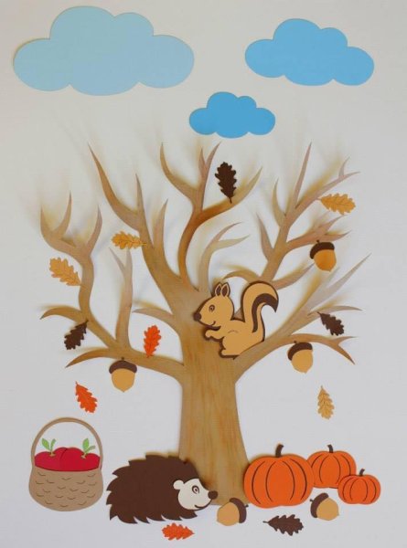 Осенняя аппликация для малышей
