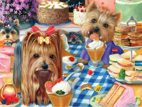 Алмазная мозаика на подрамнике Йоркширский терьер