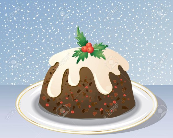 Рождественский пудинг иллюстрации