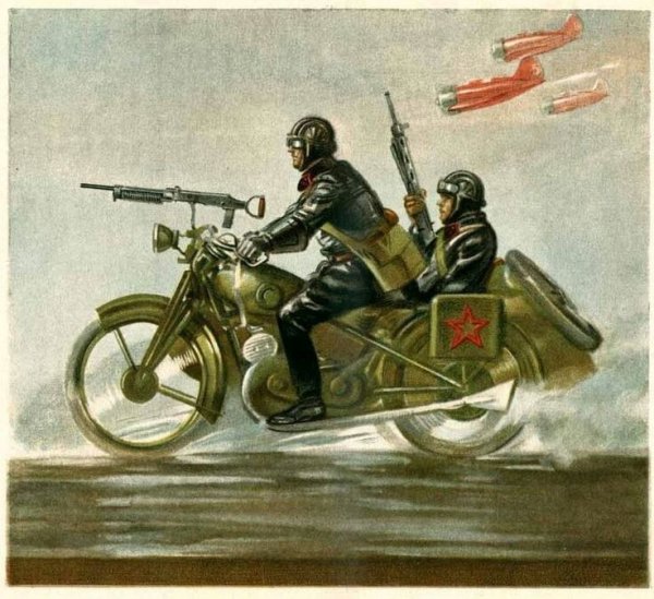 Советские плакаты про мотоциклы