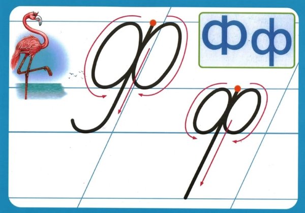 Буква ф печатная и письменная